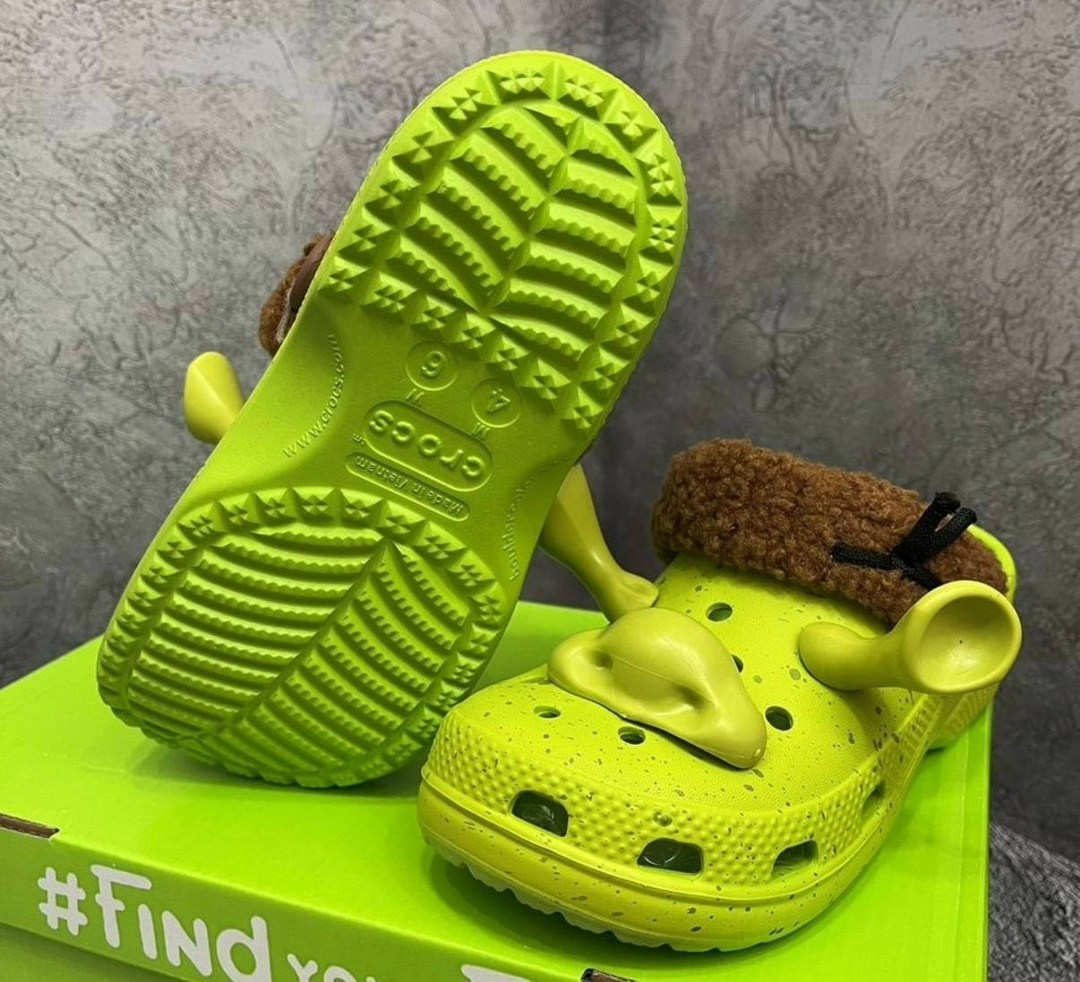 сандалии x dreamworks classic clog 'shrek' crocs, зеленый,crocs classic clog,crocs classic clog dreamworks shrek,x crocs classic clog,клогги для детей crocs classic clog dreamworks shrek зеленый
