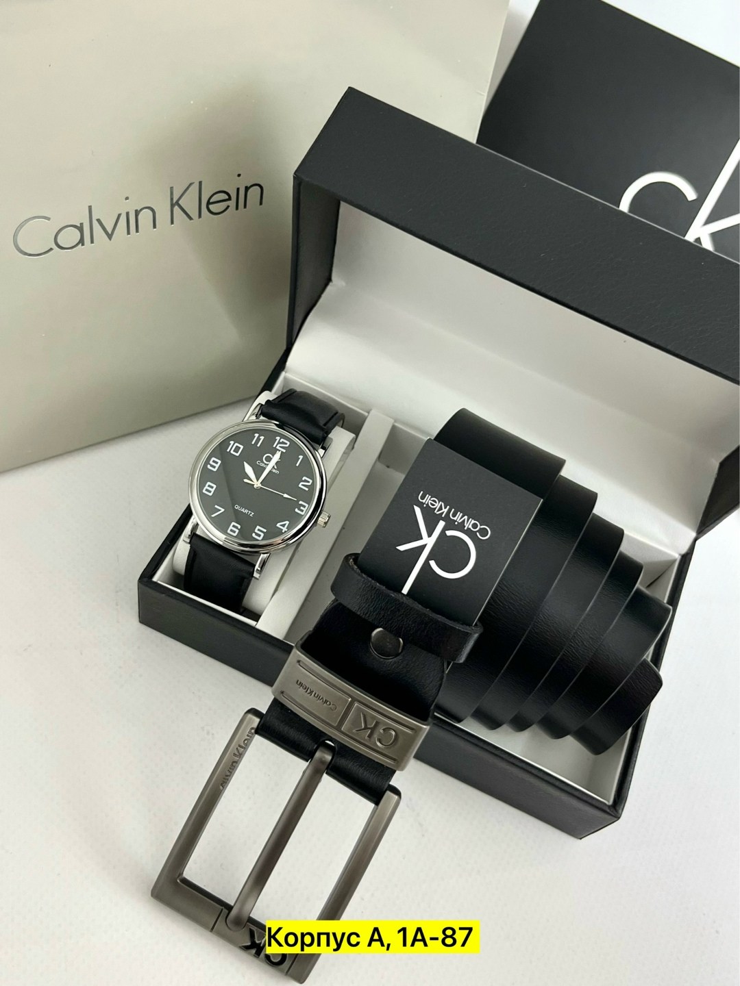 подарочный набор calvin klein,ремень для мужчин кожа,calvin klein набор часы и ремень,calvin klein мужской ремень,часы для мужчин