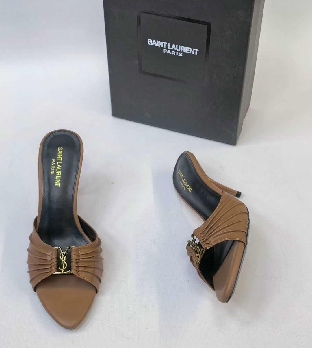 босоножки yves saint laurent,,босоножки жен,босоножки saint laurent,кожаные мюли