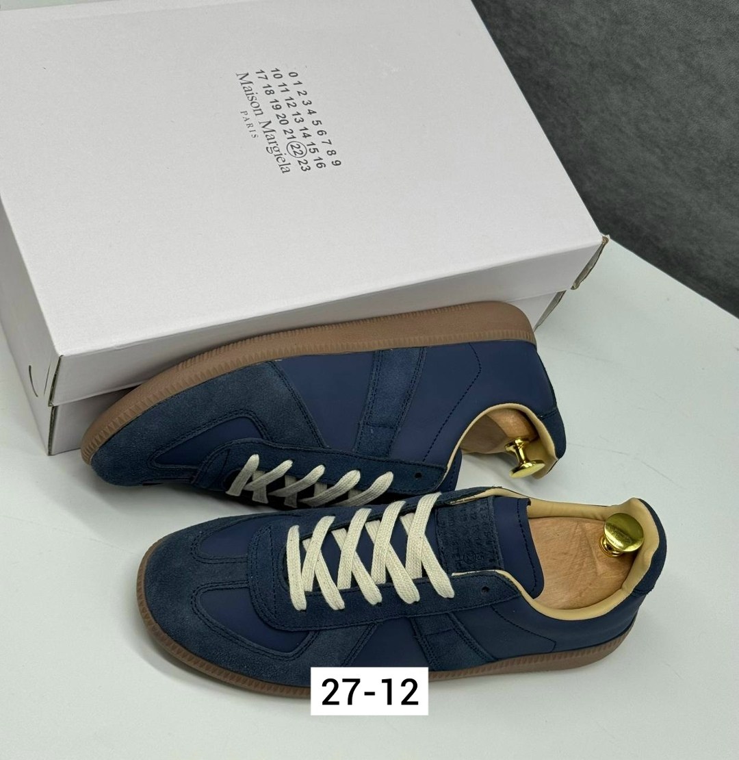 ,мейсон марджела реплика кроссовки,navy blue maison margiela sneakers,кроссовки maison margiela replica low синий,maison margiela replica кроссовки