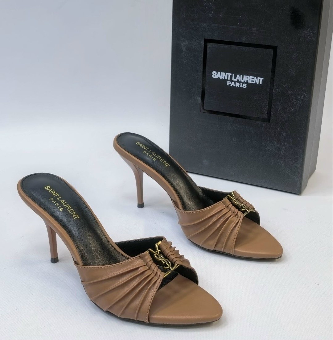 босоножки yves saint laurent,,босоножки жен,босоножки saint laurent,кожаные мюли