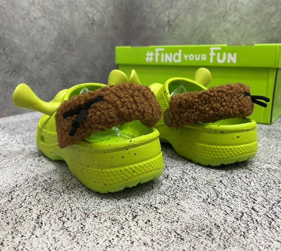 сандалии x dreamworks classic clog 'shrek' crocs, зеленый,crocs classic clog,crocs classic clog dreamworks shrek,x crocs classic clog,клогги для детей crocs classic clog dreamworks shrek зеленый