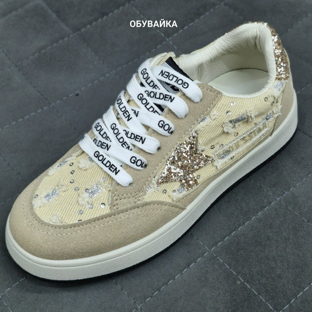 ,кроссовки golden goose с пайетками на платформе, женская,кеды golden goose,кроссовки golden goose