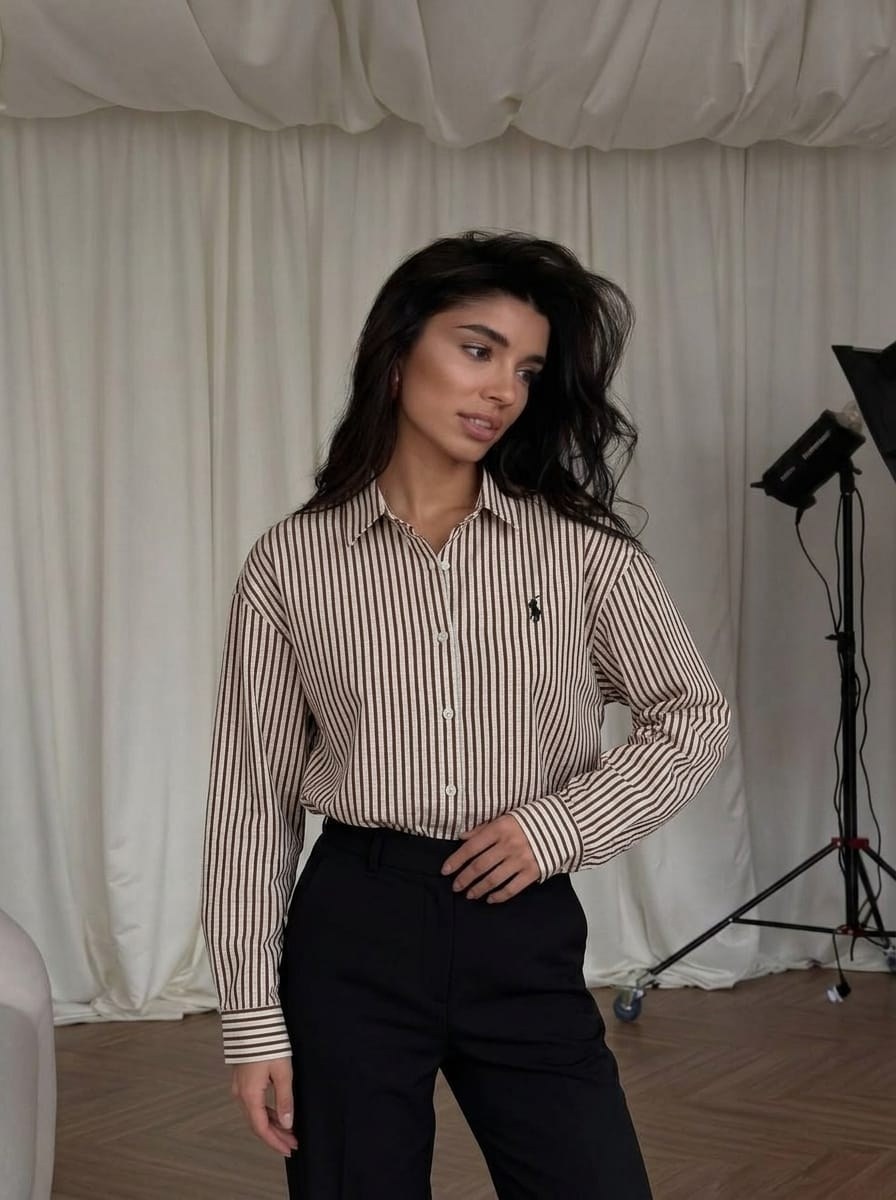 рубашка оверсайз в клетку dinalux,рубашка polo ralph lauren,рубашка в полоску,классическая рубашка,рубашка женская