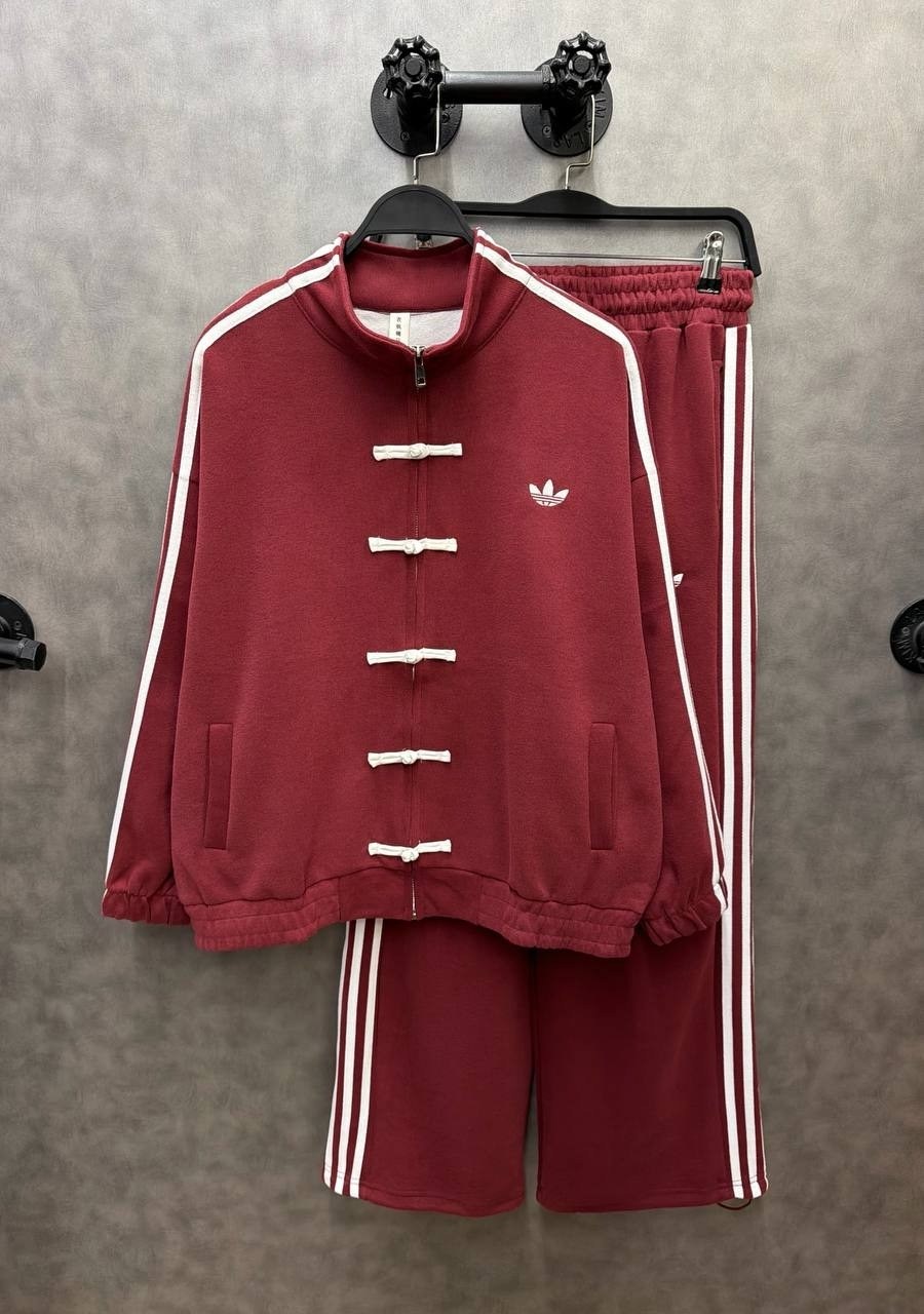 китайский стиль,стильные наряды,adidas мужская и женская классическая новая китайская замшевая куртка jy8276,модная куртка,adidas chinese new year jacket