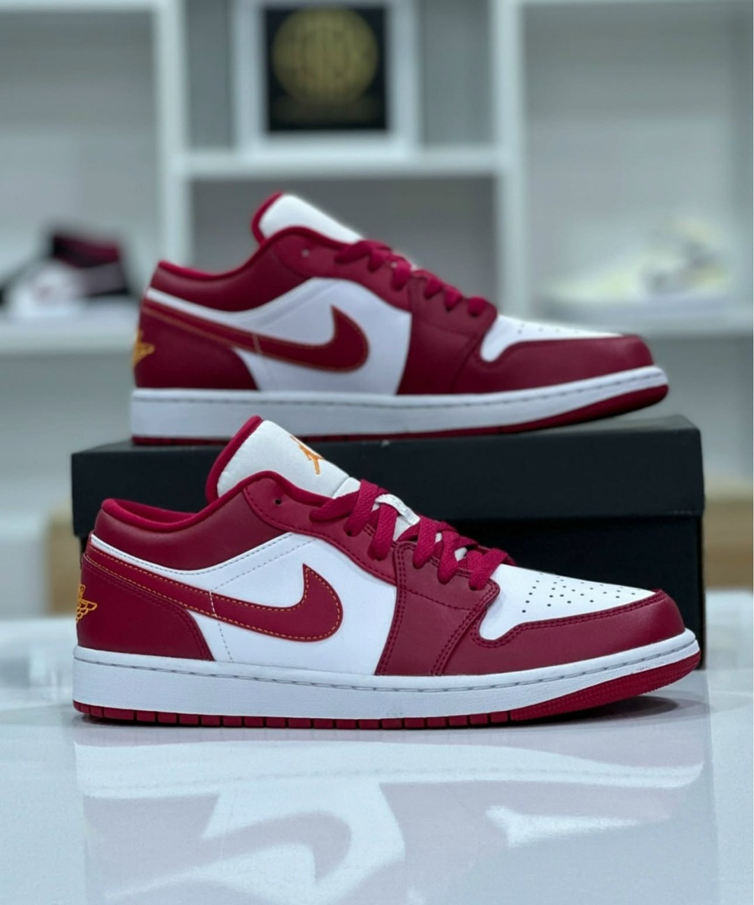 кроссовки кожа, женская,jordan 1 low cardinal red, кроссовки,nike air jordan 1 low