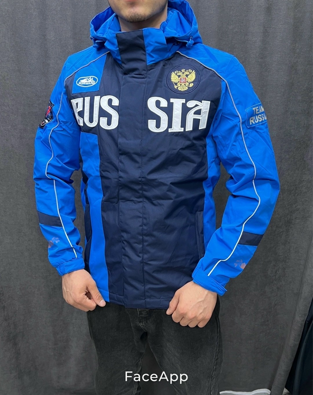 ветровка russia forward,куртка russia forward,куртка форвард,куртка forward,куртка раша форвард синяя