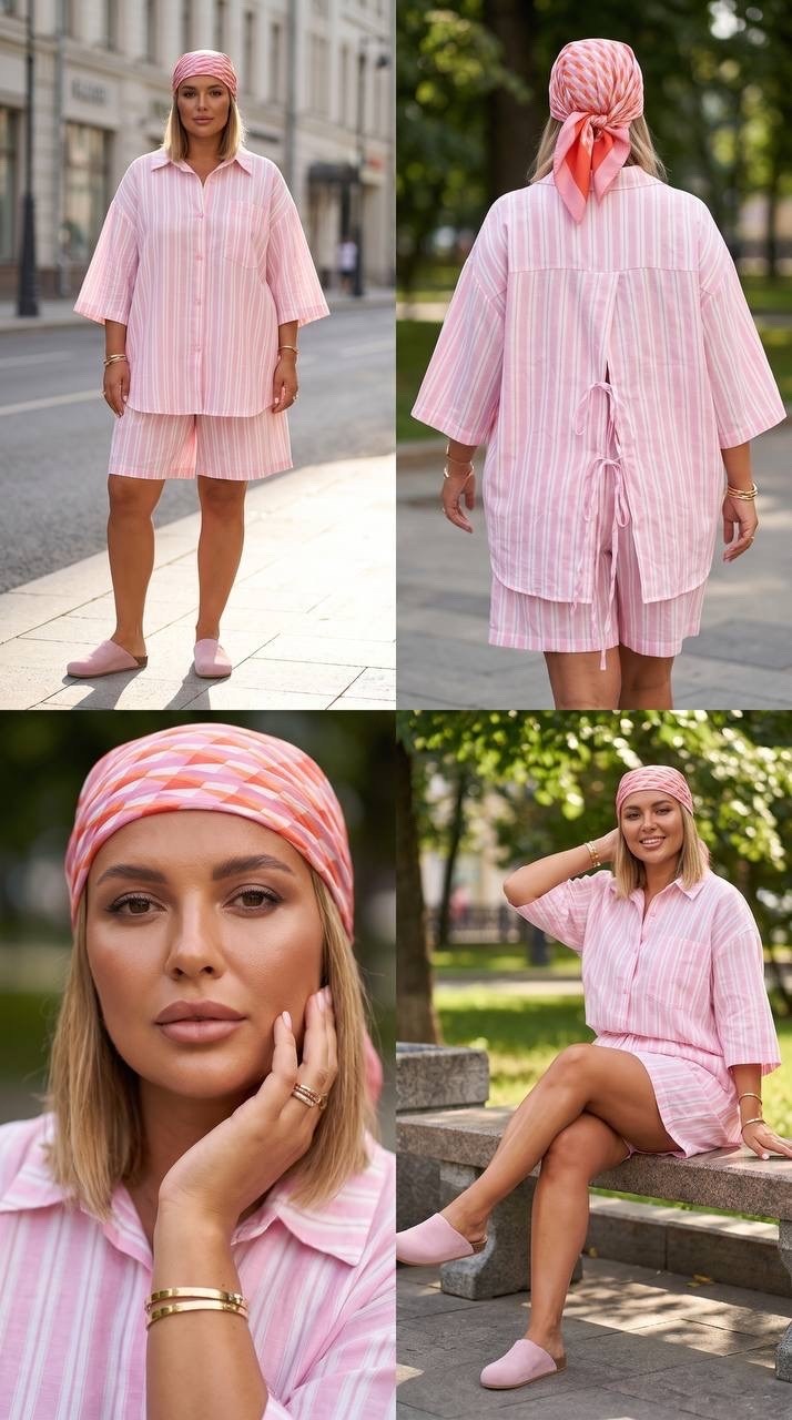 костюм летний с шортами рубашкой льняной в полоску из льна betrendy wear,платья рубашка,,костюм женский летний с шортами и рубашкой из льна,платья рубашка повседневное