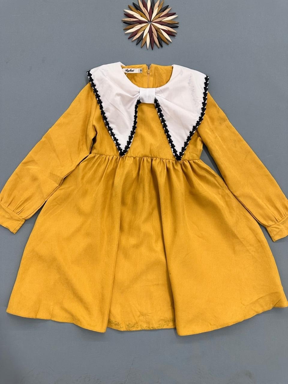 платье для девочки с воротничком "крошка я" linen 86-92 см зелёное,платье для девочек,платье с воротничком крошка я linen 86-92 зеленый,платье для девочки с воротничком «крошка я» linen 68-74 см зелён