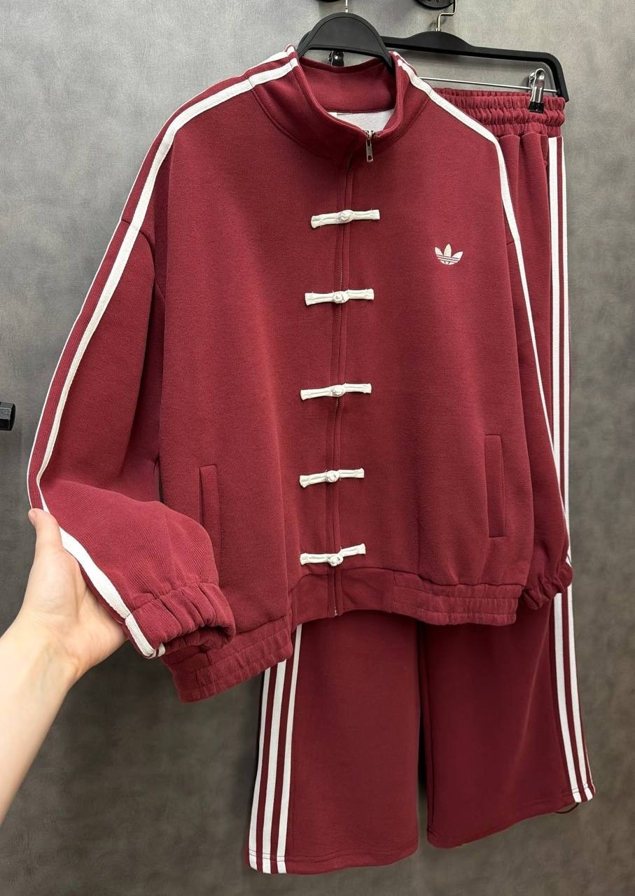 китайский стиль,стильные наряды,adidas мужская и женская классическая новая китайская замшевая куртка jy8276,модная куртка,adidas chinese new year jacket