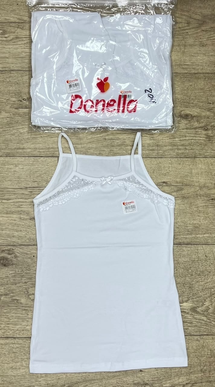 майка для девочек donella,майка на бретелях для девочки donella,маечка для девочки donella,топ для девочек donella,майка для девочки donella майки детские для
