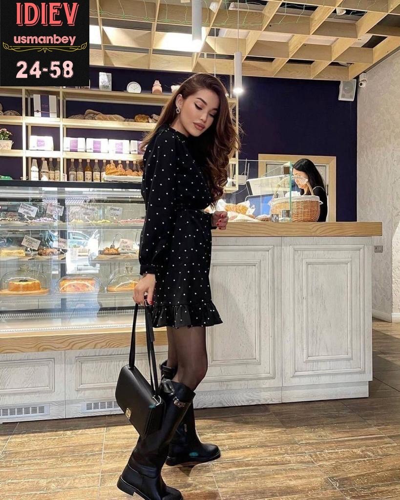 платья женская,платья в горошек,платье,черное платье в горошек,платье стильное