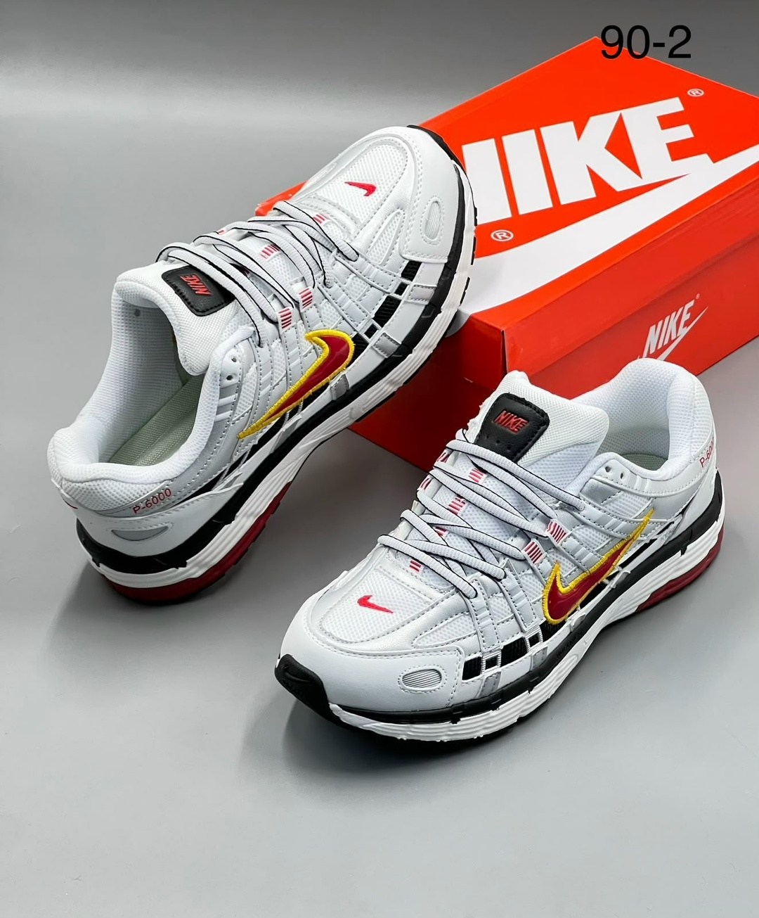 nike p-6000 кроссовки,кроссовки nike,nike p-6000,спортивные кроссовки,мужские кроссовки nike p-6000 в серебристом и красном цветах
