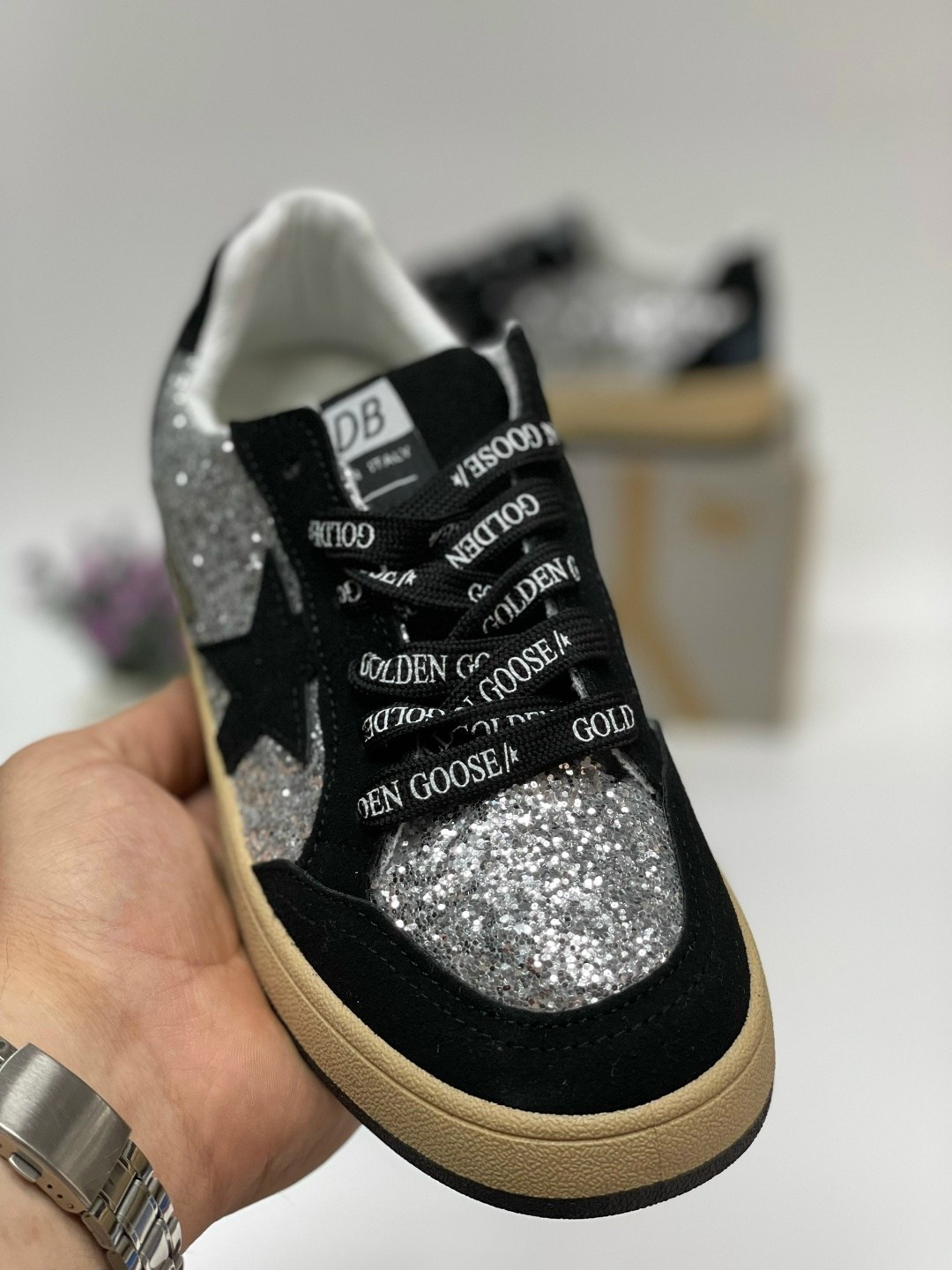 кроссовки golden goose с пайетками на платформе,,кеды golden goose, женская,golden goose кроссовки