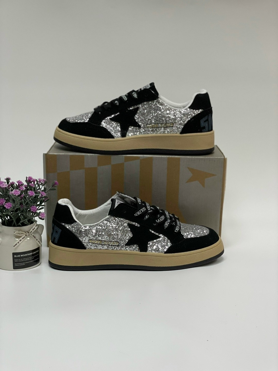 кроссовки golden goose с пайетками на платформе,,кеды golden goose, женская,golden goose кроссовки