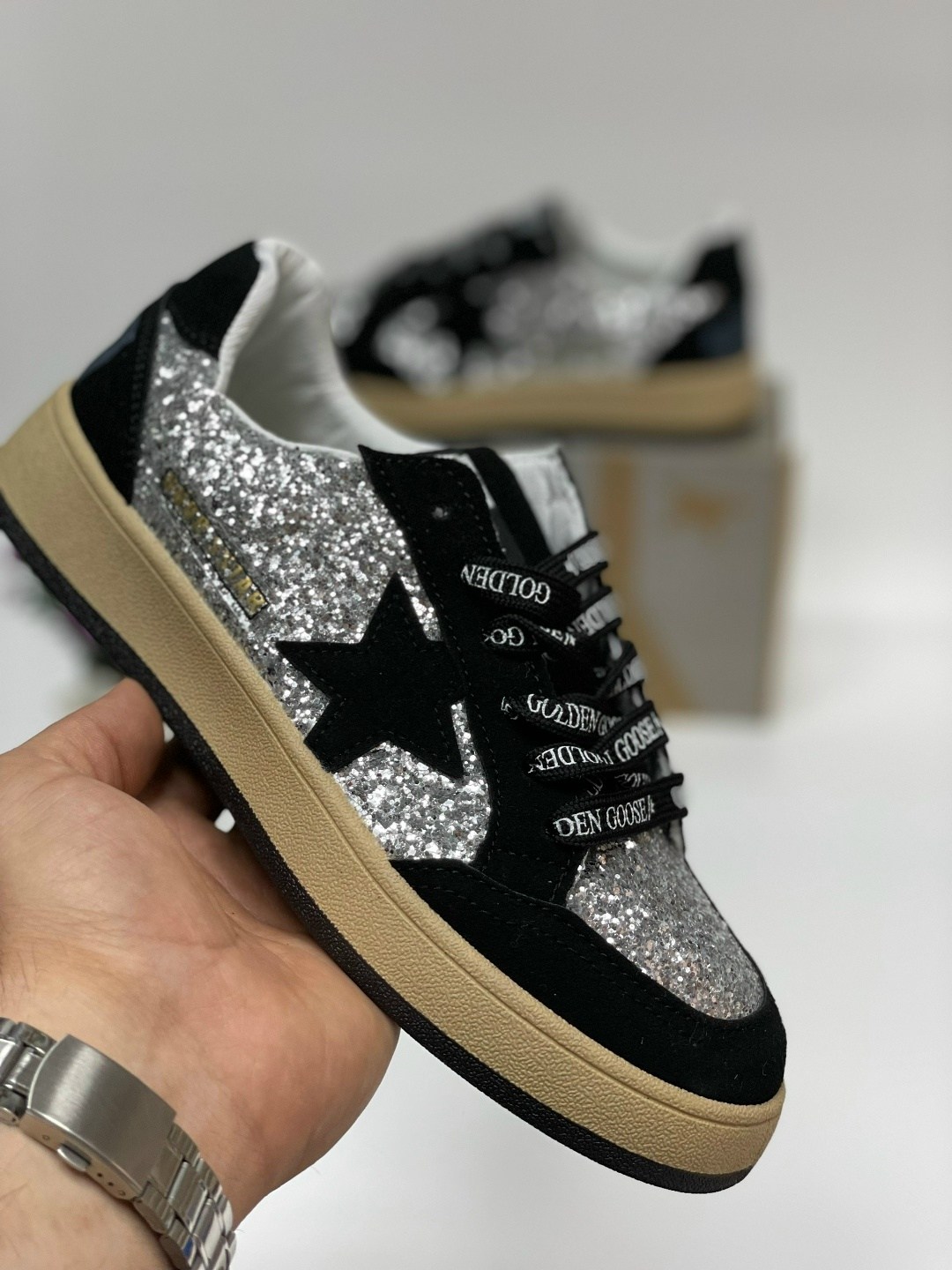 кроссовки golden goose с пайетками на платформе,,кеды golden goose, женская,golden goose кроссовки