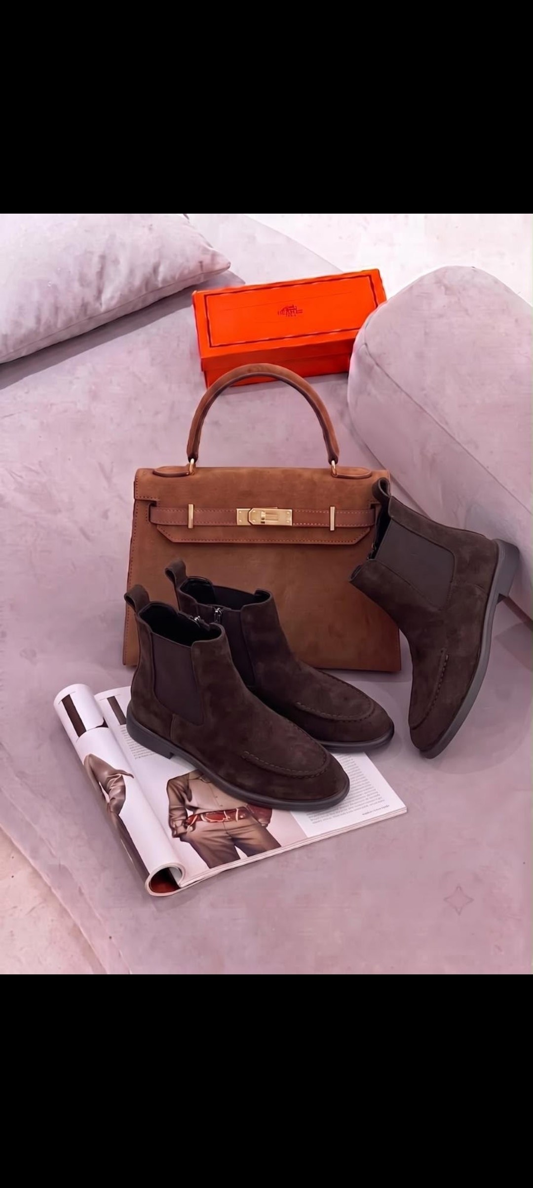 ,ботинки hermes,ботинки loro piana,замшевые ботинки, женская