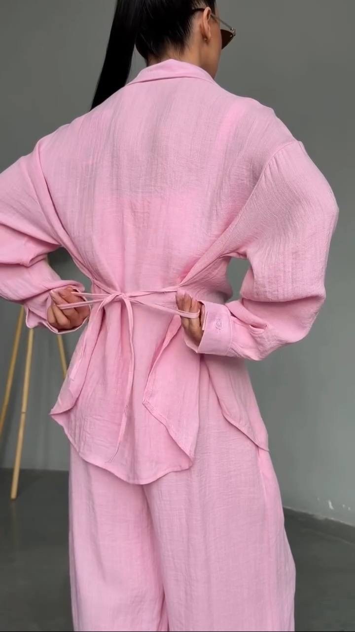 костюм льняной,костюм брючный с рубашкой,костюм коричневый,костюм с брюками,костюм