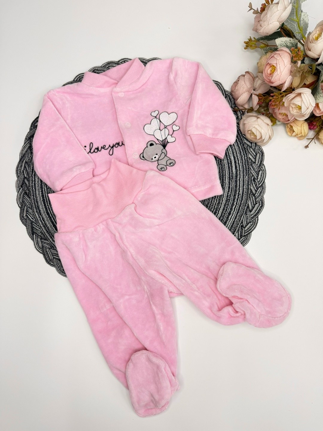 костюм детский теплый из велюра для новорожденных boutique_n 255138327,одежда для новорожденного,комплект костюм,детские комплекты,одежда для малыша