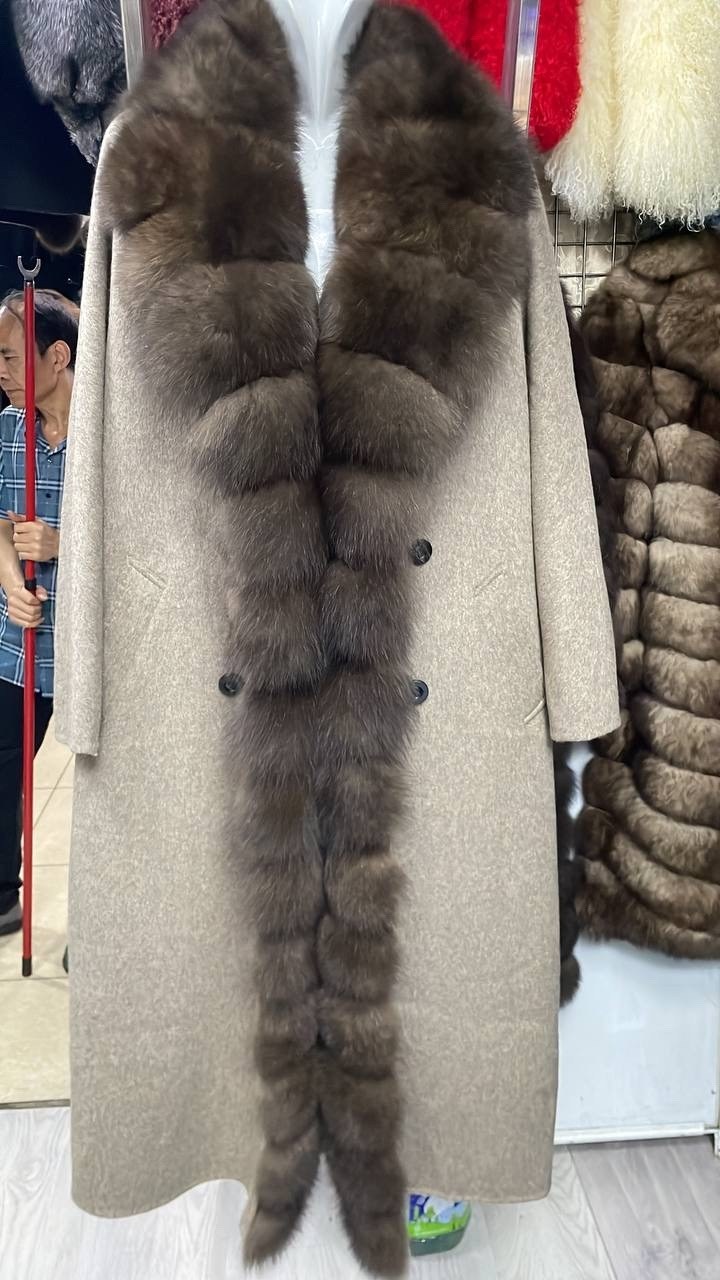 пальто с мехом,пальто с соболем,пальто с натуральным мехом northfox,пальто с мехом соболя,пальто с мехом куницы