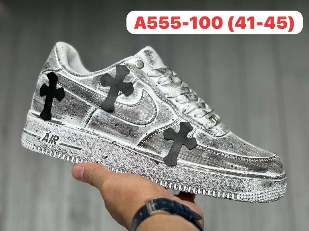 chrome hearts nike air force 1,кросcовки nike air force 1,кроссовки,nike air force 1 low,кроссовки модные