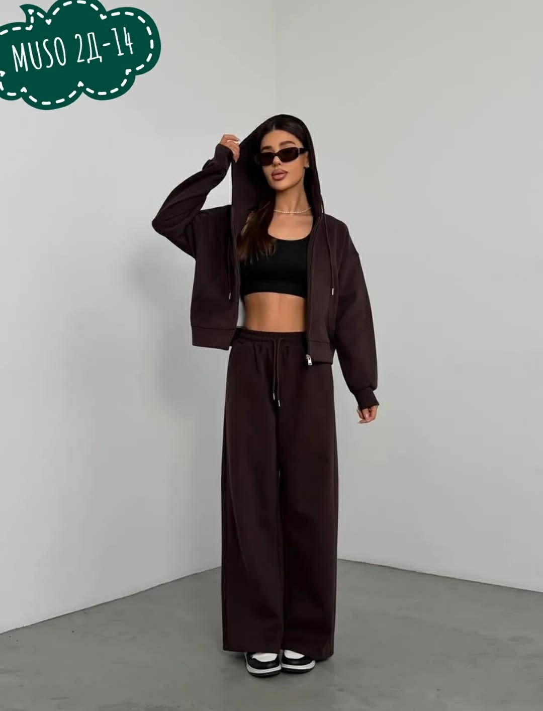 костюм спортивный женский серый,костюм женский,костюм двойка,костюм однотонный,широкие брюки