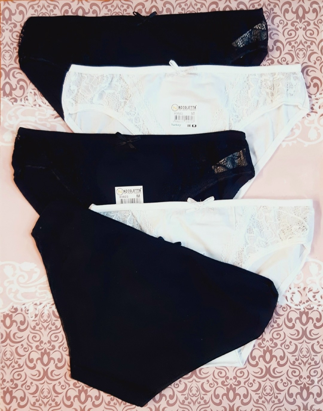 комплект трусов слипы nicoletta,комплект трусов,комплект трусов женские,трусы nicoletta (xl, черный),трусы женские nicoletta