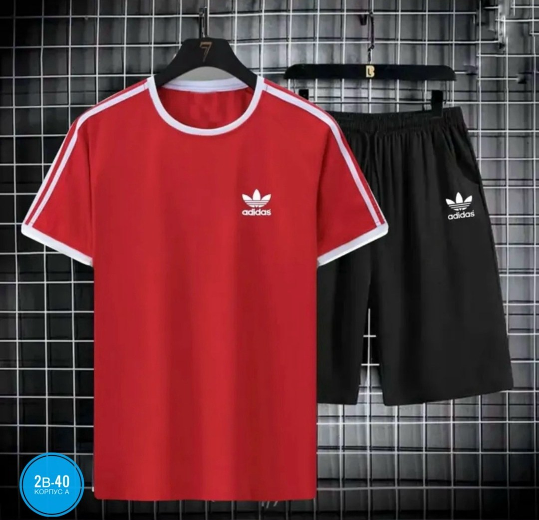 спортивный костюм adidas,комплект футболок adidas,комплект одежды adidas,костюм спортивный мужской,комплект футболка и шорты
