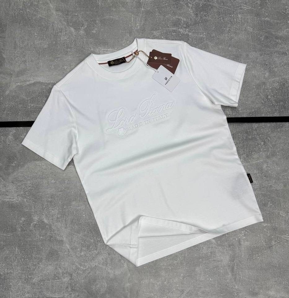футболка loro piana,мужская футболка,футболка,футболки для мужчин,мужская футболка белая