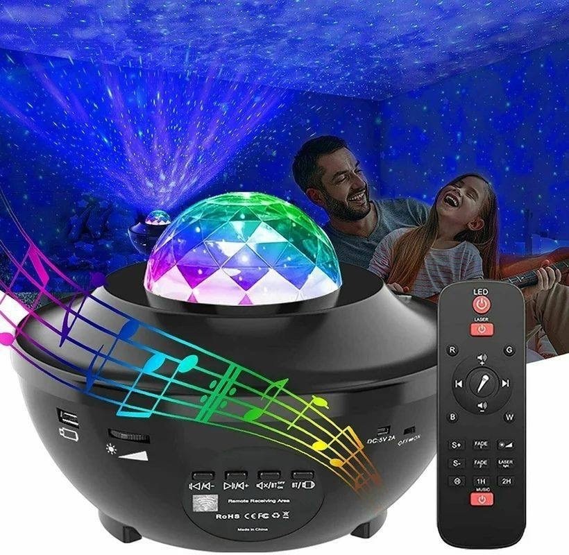 проектор звёздного неба с bluetooth динамиком, пультом управления, 21,звездный проектор,светильник проектор звездного неба tondashop starry projector light,проектор звезд,светильник проектор звёздного