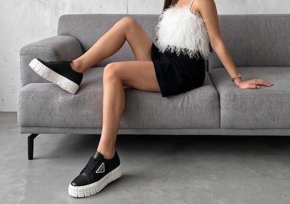 ,женские кроссовки,platform sneakers,кроссовки prada,кеды prada