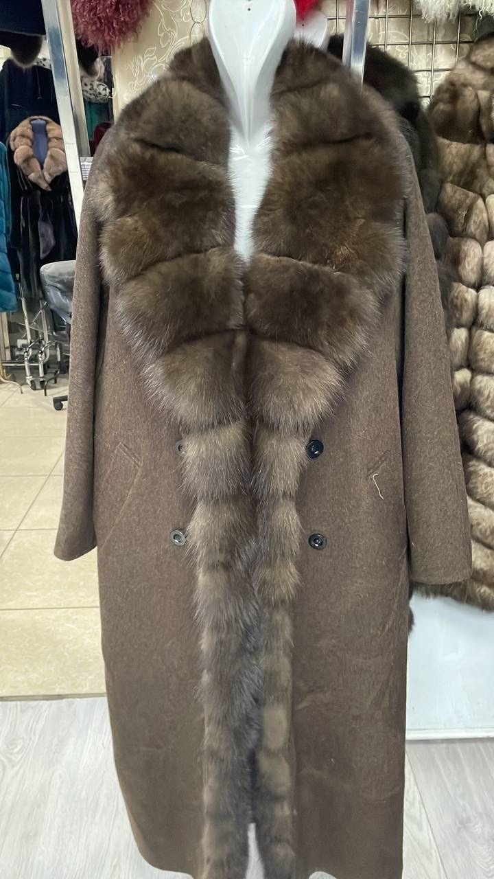 пальто с мехом,пальто с соболем,пальто с натуральным мехом northfox,пальто с мехом соболя,пальто с мехом куницы