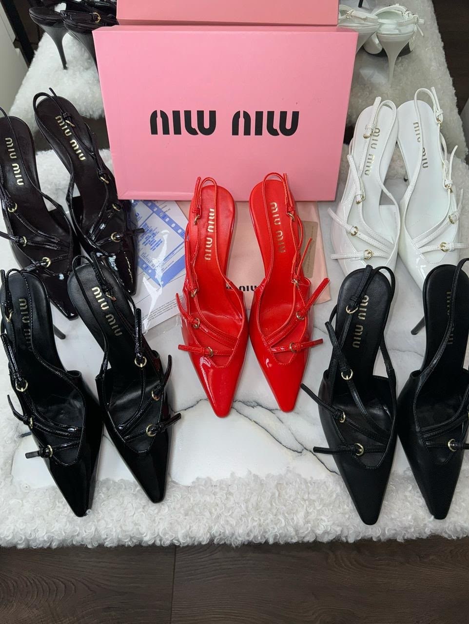,туфли miu miu,туфли с открытой пяткой miu miu, женская,туфли