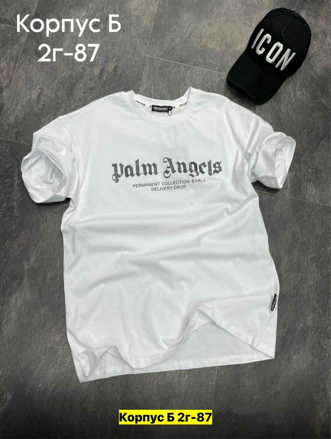 футболка мужская palm angels,palm angels футболка,футболка palm angels с воротником,футболка с принтом palm angels