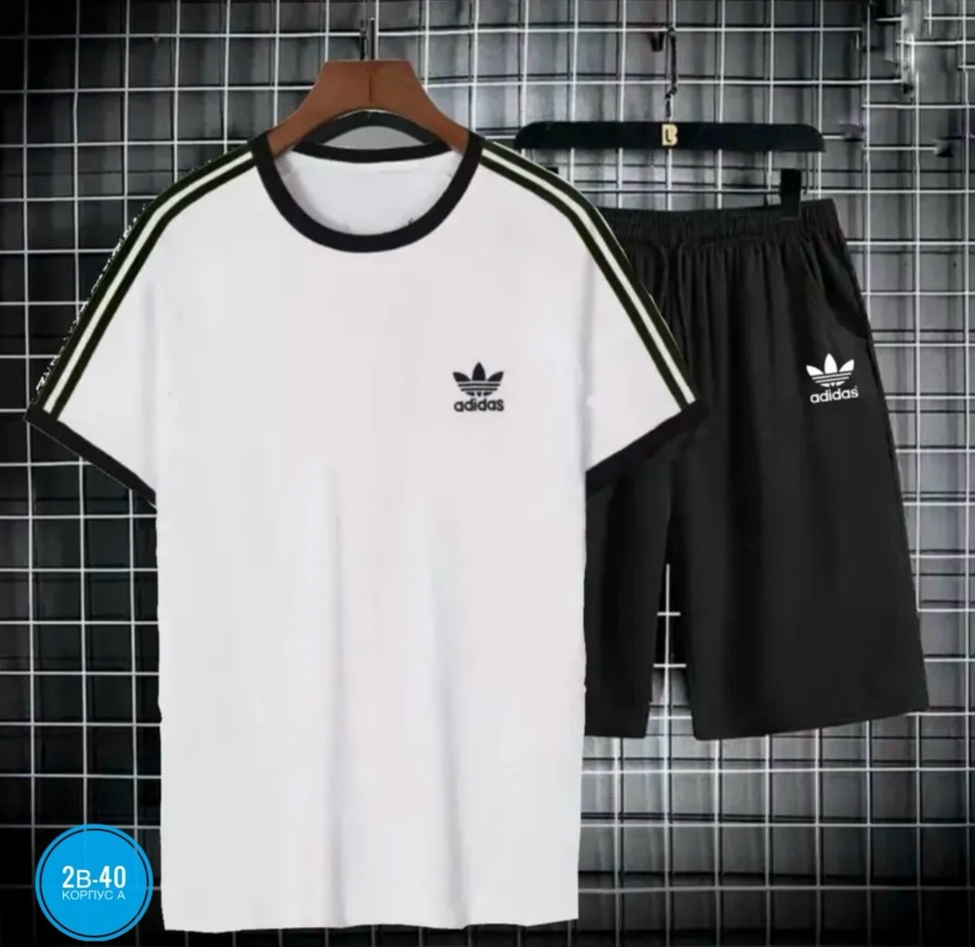 спортивный костюм adidas,комплект футболок adidas,комплект одежды adidas,костюм спортивный мужской,комплект футболка и шорты