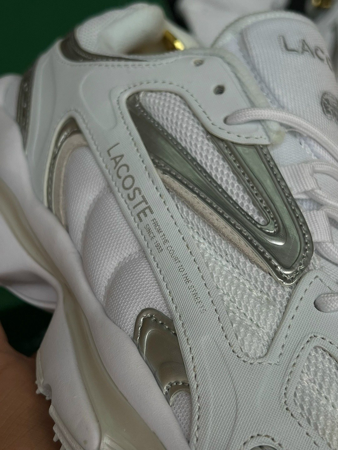 кроссовки lacoste,lacoste мужские кроссовки,мужские кроссовки 2k24 белого цвета lacoste,кроссовки,женские кроссовки lacoste l003 2k24 цвет белый размер 38 eu