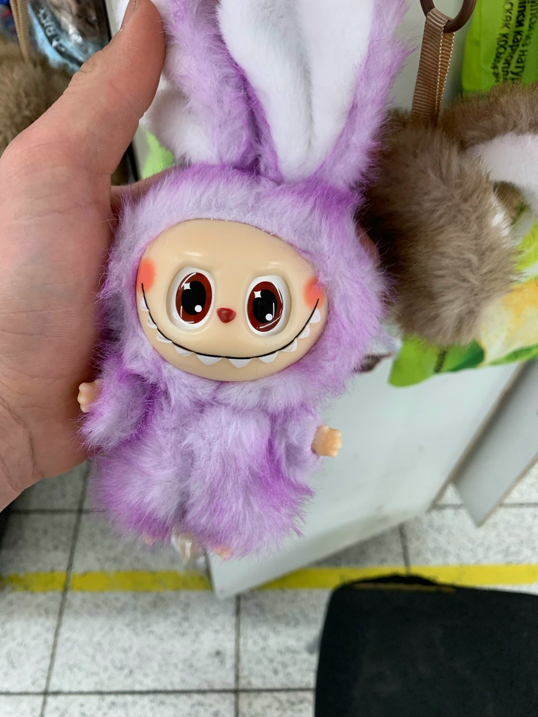 игрушка,лабубу зайка мягкая игрушка брелок,мягкая игрушка,мягкая игрушка монстр лабубу брелок желтый 15 см,игрушка лабуба