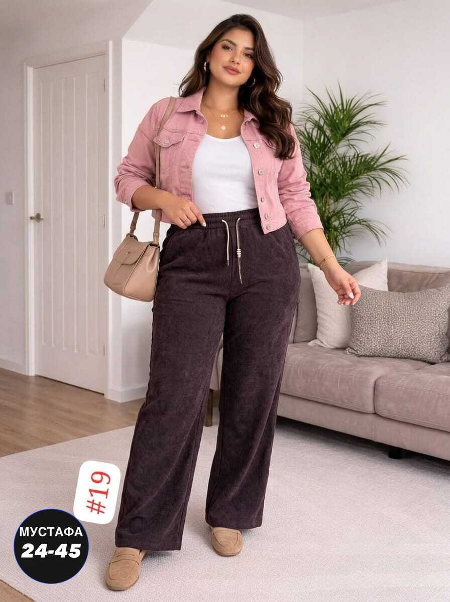 брюки свободные,,lt collection брюки вельветовые брауни (коричневые) б14442-25м,вельветовые женские брюки,брюки вельветовые брауни (коричневые) б14442-25м