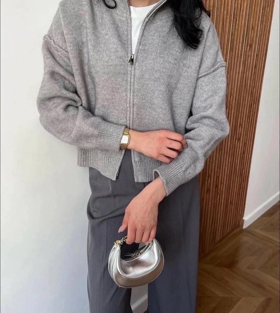 трендовый джемпер на молнии dina style,стильный свитер,свитер на молнии,вязаный кардиган,женские кофты