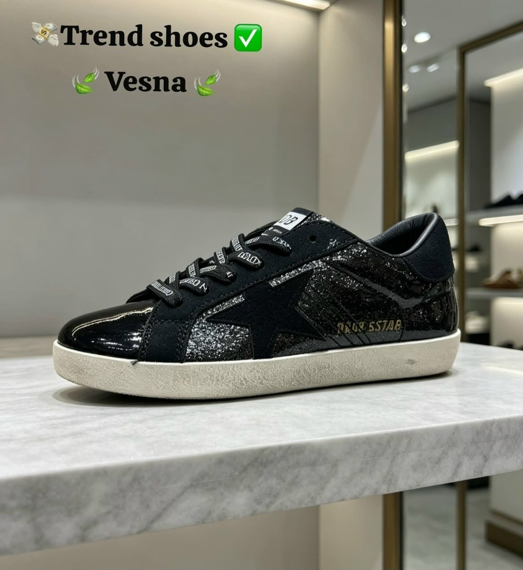 кроссовки golden goose ball star,,замшевые кроссовки,кроссовки golden goose,кеды super-star с блестками golden goose черный