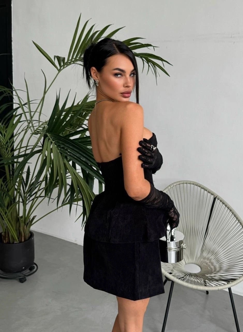 корсет юбка,мини-платье-бандо из бархата черного цвета bershka,платье,платье вечернее мини,платья мини