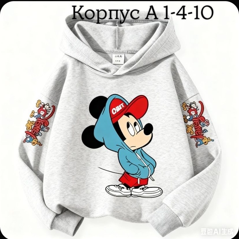 толстовка с капюшоном микки маус,модная толстовка,толстовка детская,толстовка для малышей,толстовка для девочек