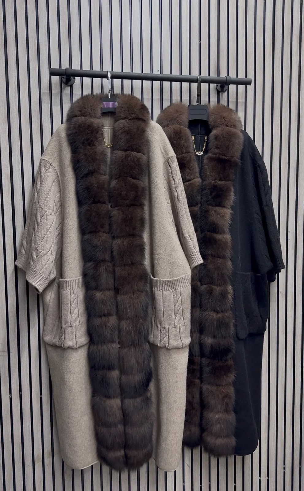 пальто с соболем,пальто с мехом,пальто с натуральным мехом соболя northfox,кардиган с мехом финского песца,кардиган с мехом
