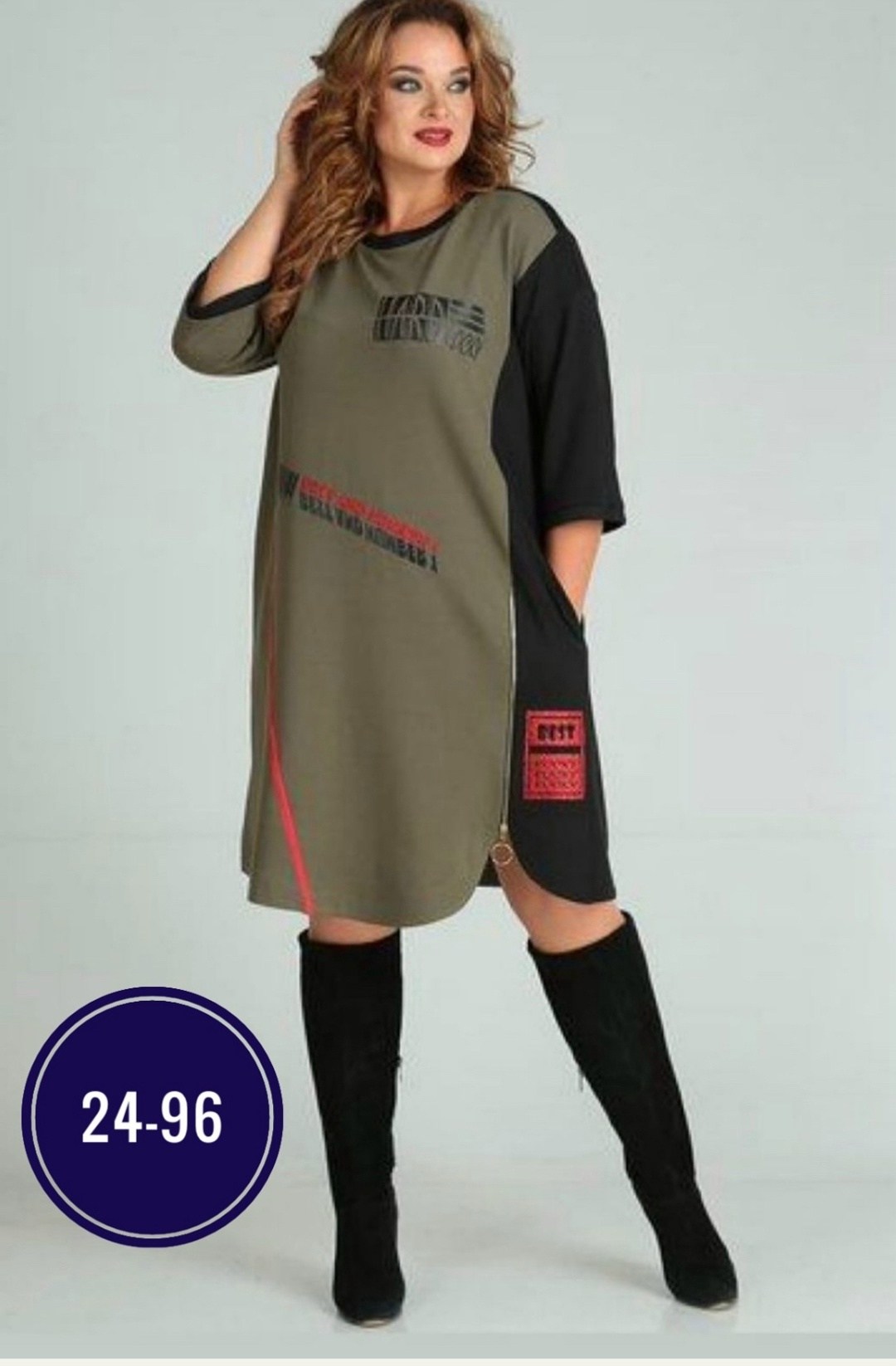 платье sandyna 13628 хаки,платье sandyna 13628,платья женская,платье туника,спортивное платье женское