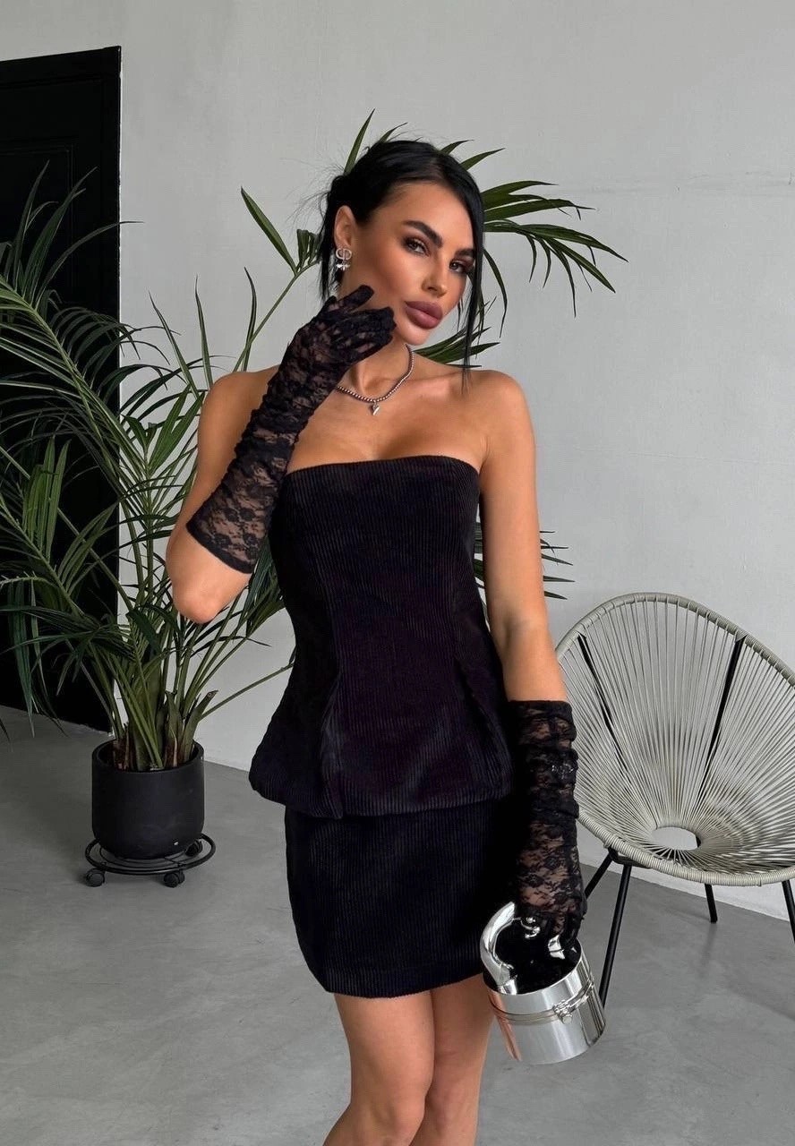 корсет юбка,мини-платье-бандо из бархата черного цвета bershka,платье,платье вечернее мини,платья мини