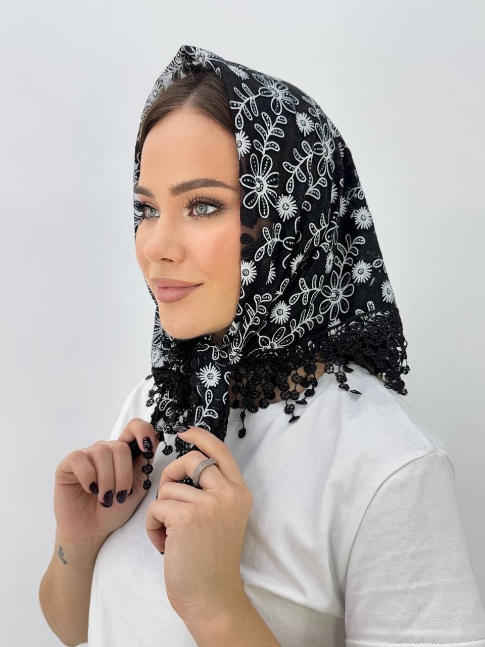 платок косынка ажурная на шею на голову женская,платок для храма женский,платок на голову женский,платки платок для храма,платок на голову женский для храма в церковь