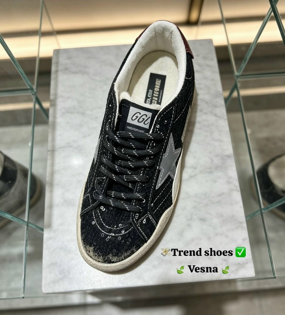 кроссовки golden goose ball star,,замшевые кроссовки,кроссовки golden goose,кеды super-star с блестками golden goose черный
