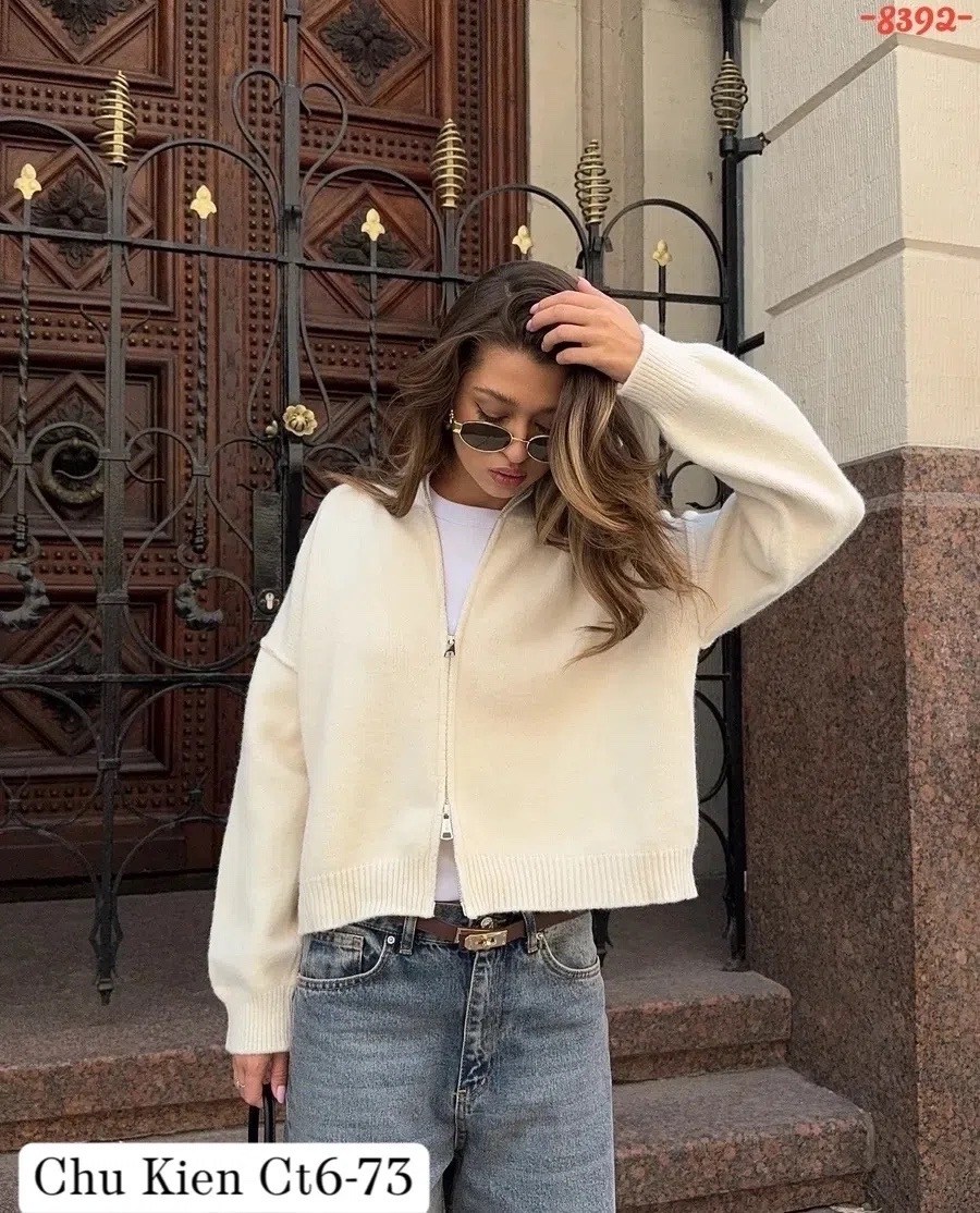 трендовый джемпер на молнии dina style,стильный свитер,свитер на молнии,вязаный кардиган,женские кофты