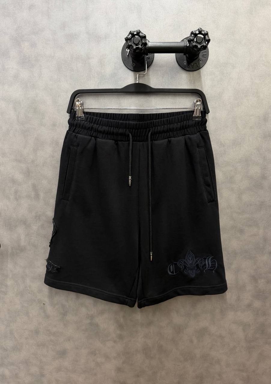 шорты chrome hearts,шорты черные,шорты повседневные,шорты мужские,шорты филипп плейн мужские