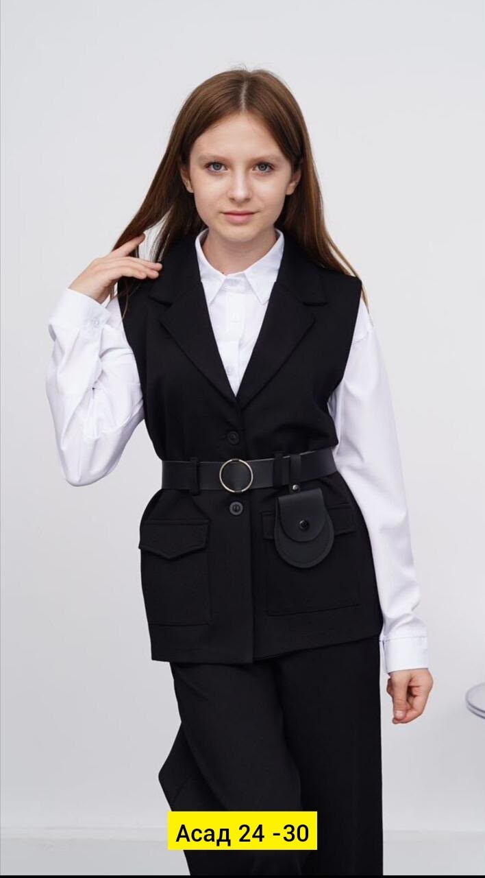 школьный костюм двойка с брюками палаццо и жилетом sheng yuan fashion,брючный школьный костюм с жилетом blacknina,костюм брючный школьная форма для девочки payan,костюм школьный брючный с жилетом jute